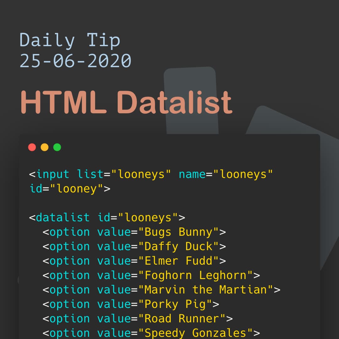 HTML Datalist