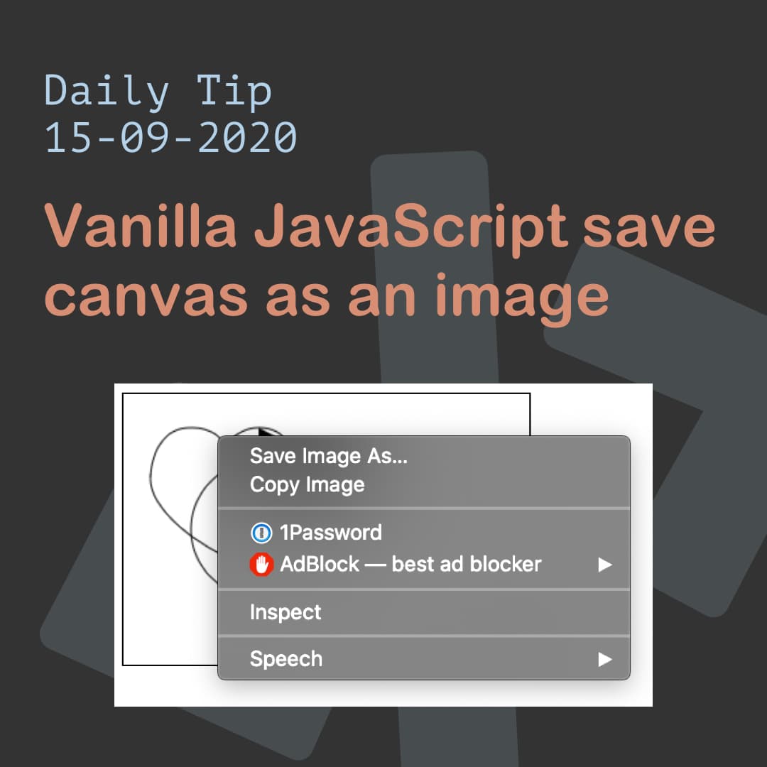 Vanilla JavaScript save canvas as an image