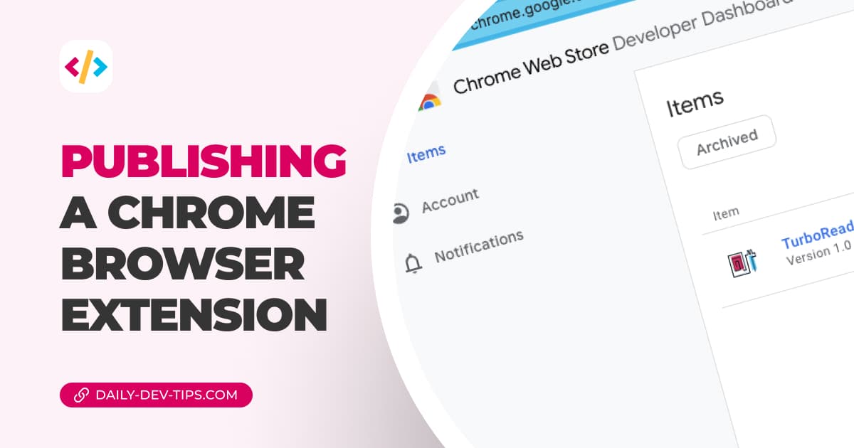 Publishing a Chrome browser extension