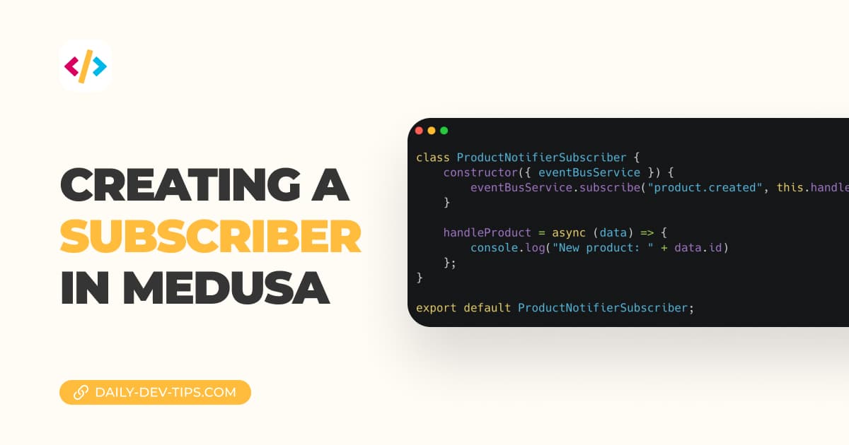 Creating a subscriber in medusa