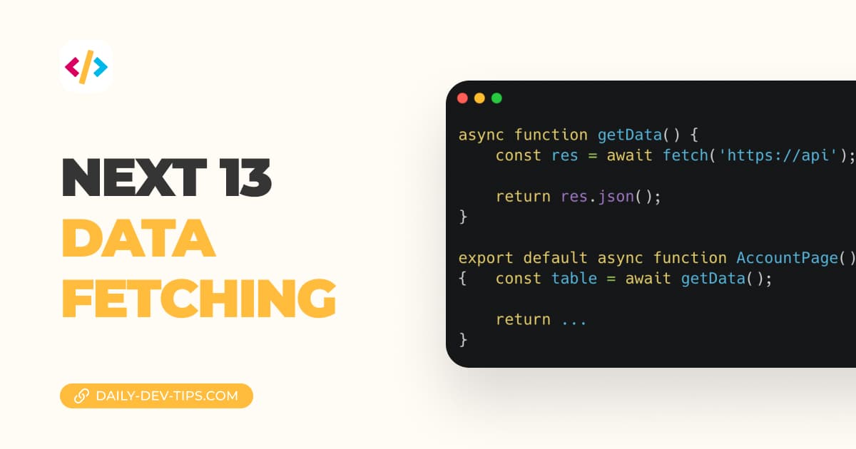 Next 13 - Data fetching