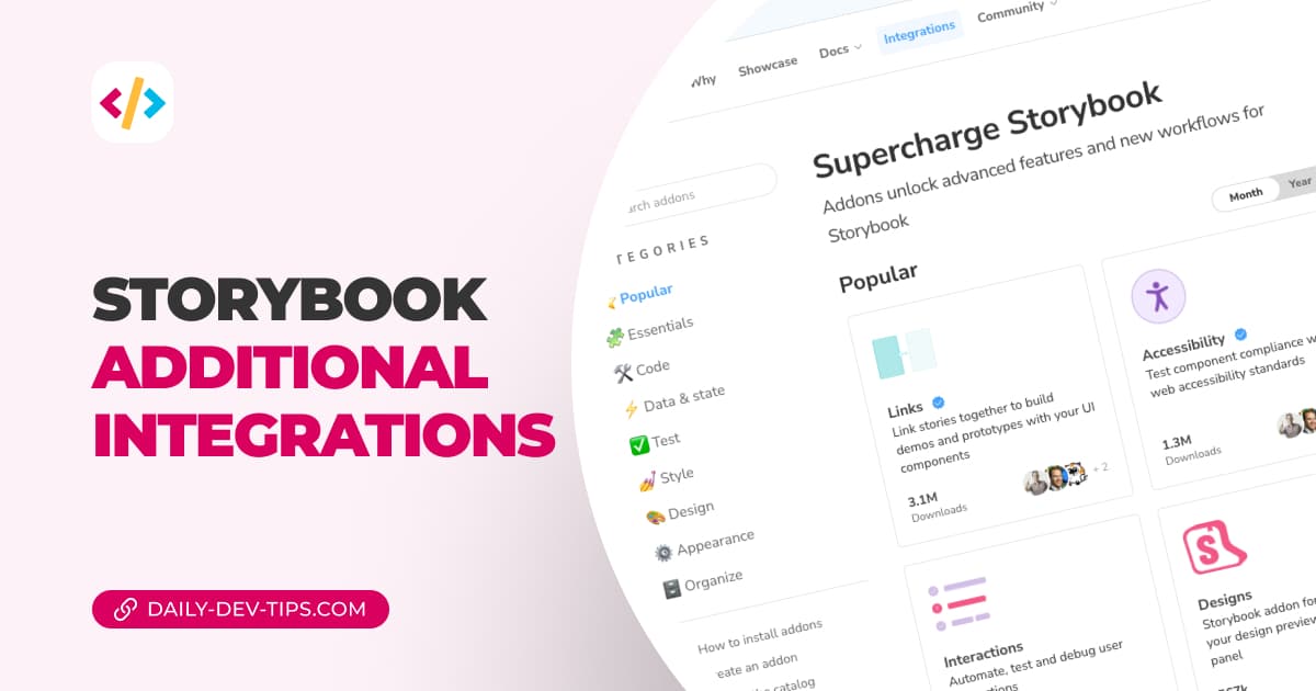 Storybook - Additional integrations