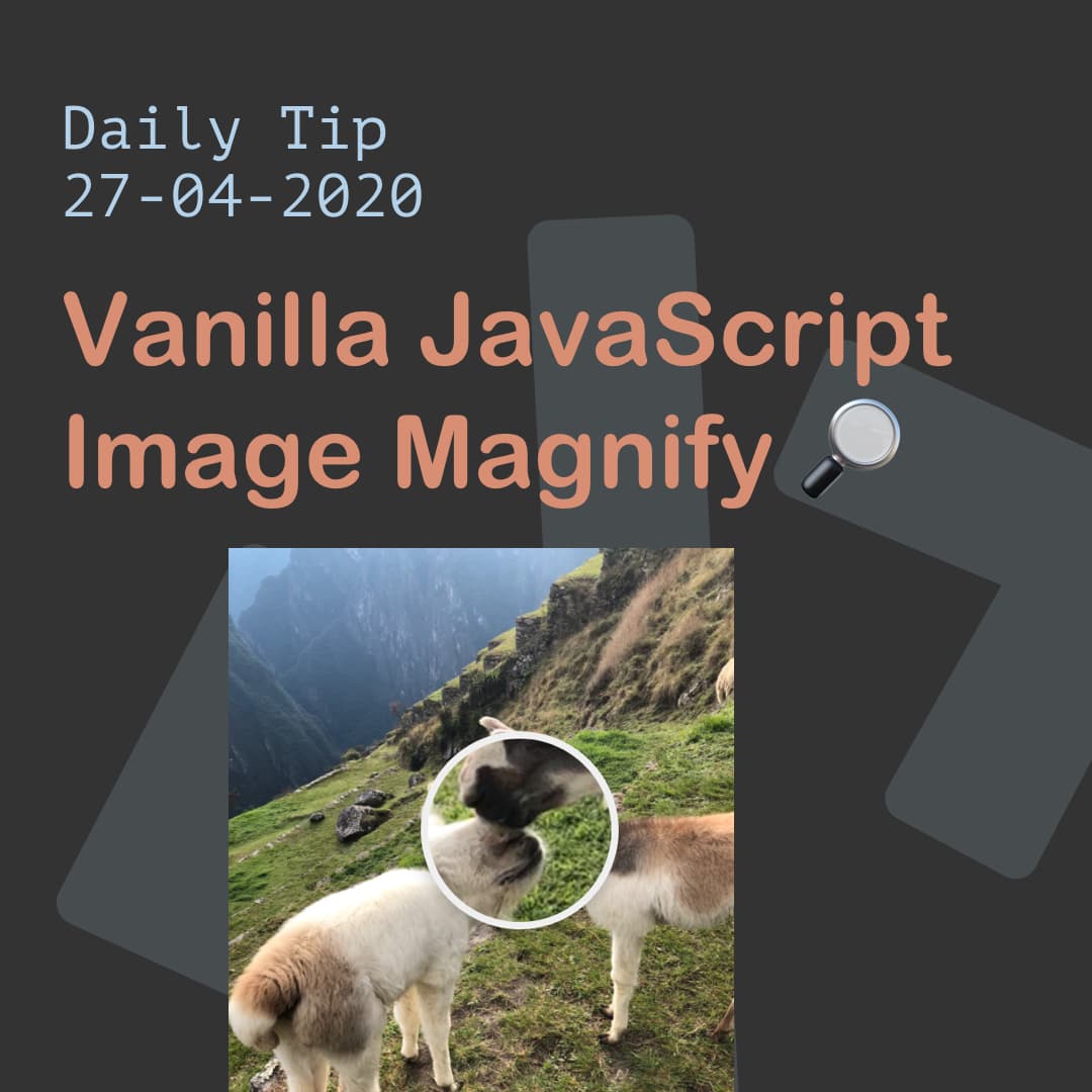 Vanilla JavaScript Image Magnify π