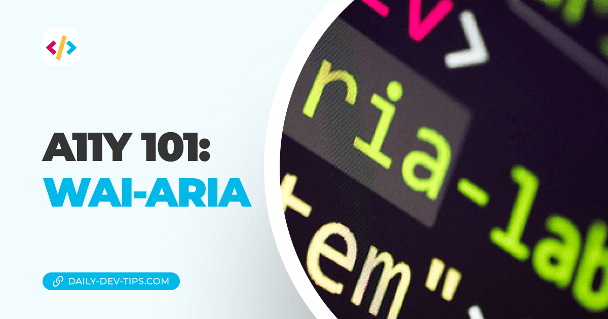 A11y 101: Wai-aria